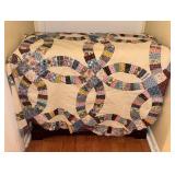 Handmade Double Wedding Ring Quilt