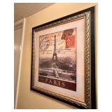 Framed Eiffel Tower Artwork