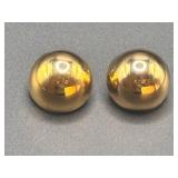 Gold-Toned Spheres with 925 Mark