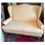 Yellow Upholstered Loveseat