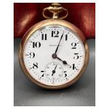 Hampden Pocket Watch in Gold Case