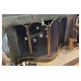 Brass Fireplace Screen Set