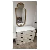 Mirror, Dresser, and Table Set