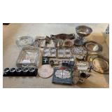 Silver and Glass Tableware