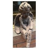Stone Angel Figurine, 9 Inches Tall