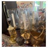 Brass Lamp and Accessories