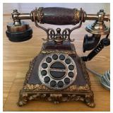 Bronze and Leather Rotary Phone