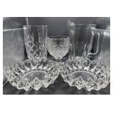 Cut Glass Crystal Tableware Lot