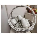 Gibson White Embossed Dishware Set