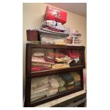 Wooden Barrister Bookcase W/Fabric & More
