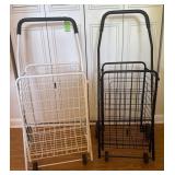 Two Metal Utility Carts