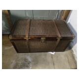 Faux Wicker Blanket Chest