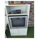 TV, VCR, and Cabinet