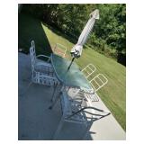 Patio Table, 6 Chairs, & Umbrella
