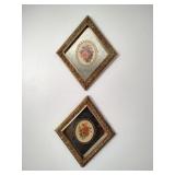 2 Floral Themed Framed Wall Decor
