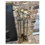 Brass Duck Head Fireplace Tools