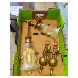 4 Brass Wall Mount Candle Holders