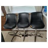 3 Chromcraft Mid Century Bar Stools