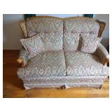 Vintage Chevron Patterned Love Seat