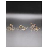 (3) 14K Small Gold Broken Necklaces for Scrap