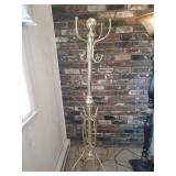 6 Foot Tall Brass Coat Rack