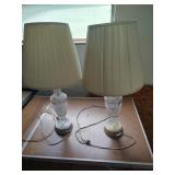 Matching pair of Glass Lamps