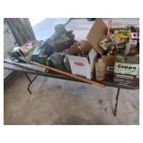 6 Foot Folding Table and Contents