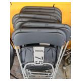 7 Folding Black Chairs