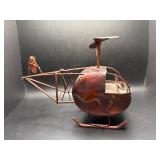 Copper Helicopter Music Box, Plays 'Do You Know th