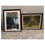 Lionel Barrymore & Maxfield Parrish Framed Artwork