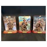 Three USMC Collectible Plates with Sculptures