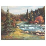 Helene Roberts Signed Oil on Board Landscape