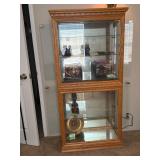 Glass Display Cabinet With Dual-Sided Access