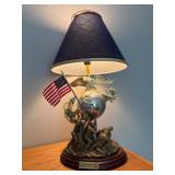 Marine Corps Themed Lamp with 17-Inch Height