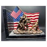 USMC Symbols of Courage Solid Brass Bookend