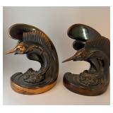 Solid Brass Marlin Fish Bookends
