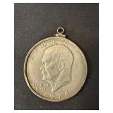 1978 Eisenhower Dollar Coin Pendant