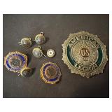 American Legion Pins and Belt Buckle
