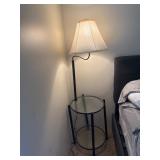 Metal Floor Lamp with Glass Shelves