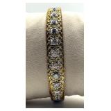 Sterling Silver CZ Bangle Bracelet