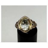 Sterling White Gemstone Ring Sz7