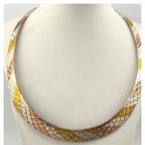 Tri-Color 925 Sterling Necklace