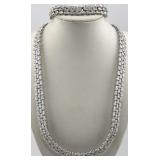 Sterling Bracelet and Necklace Set