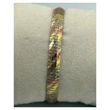 10K Italian Tricolor Gold Bracelet