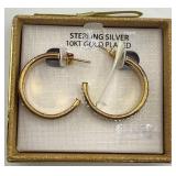 10KT Gold Over 925 Hoop Earrings