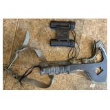 Simmons Binoculars and Tactical Axe