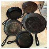5 Cast Iron Skillets