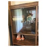 Wood Display Cabinet With Glass Doors
