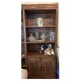 Wooden Bookshelf With Cabinet