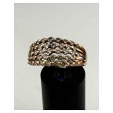 14K Gold Multi-Row Band Ring
